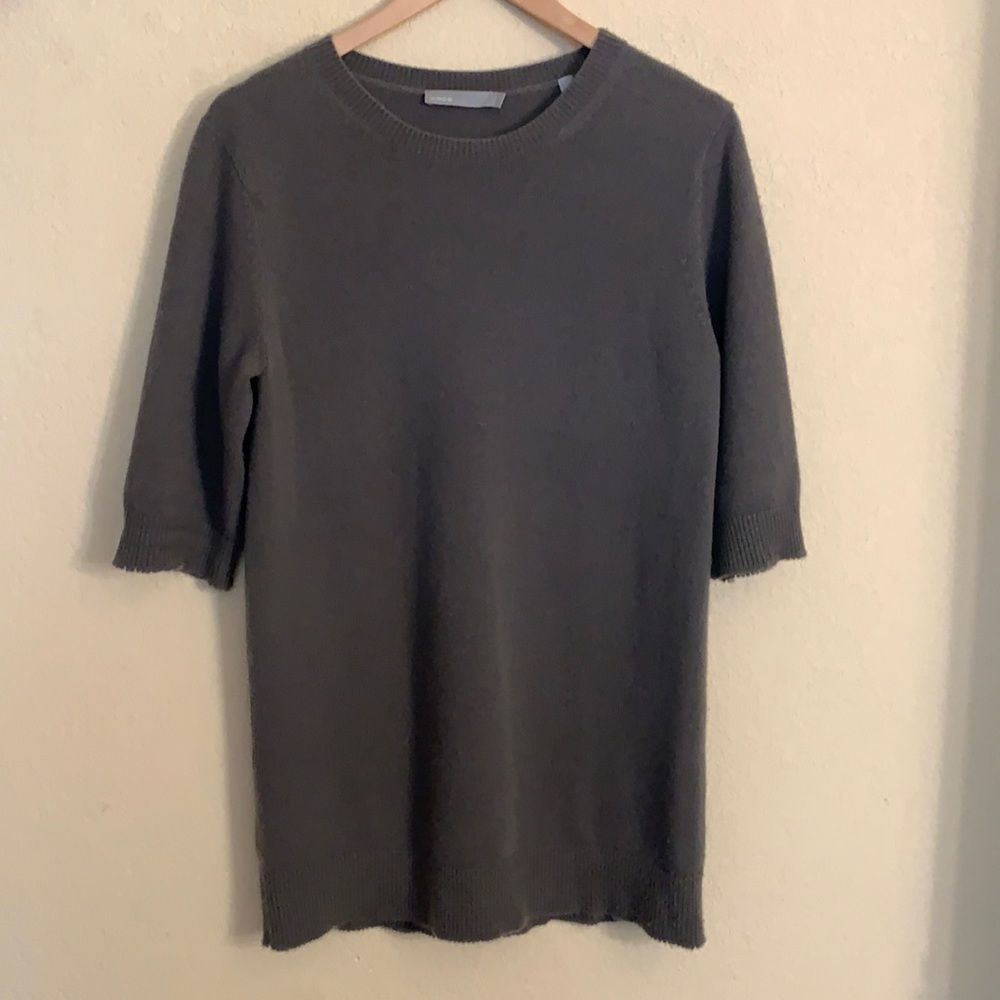 Vince 100% Cashmere Autumn Green Sweater